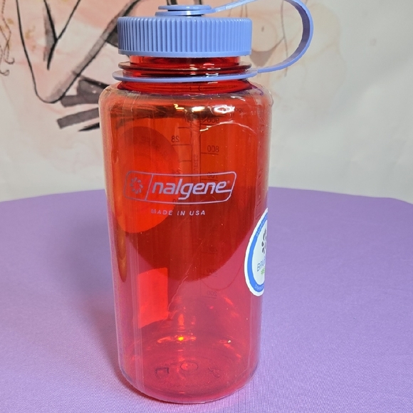 Nalgene Other - Nalgene Red Water Bottle with Blue Cap